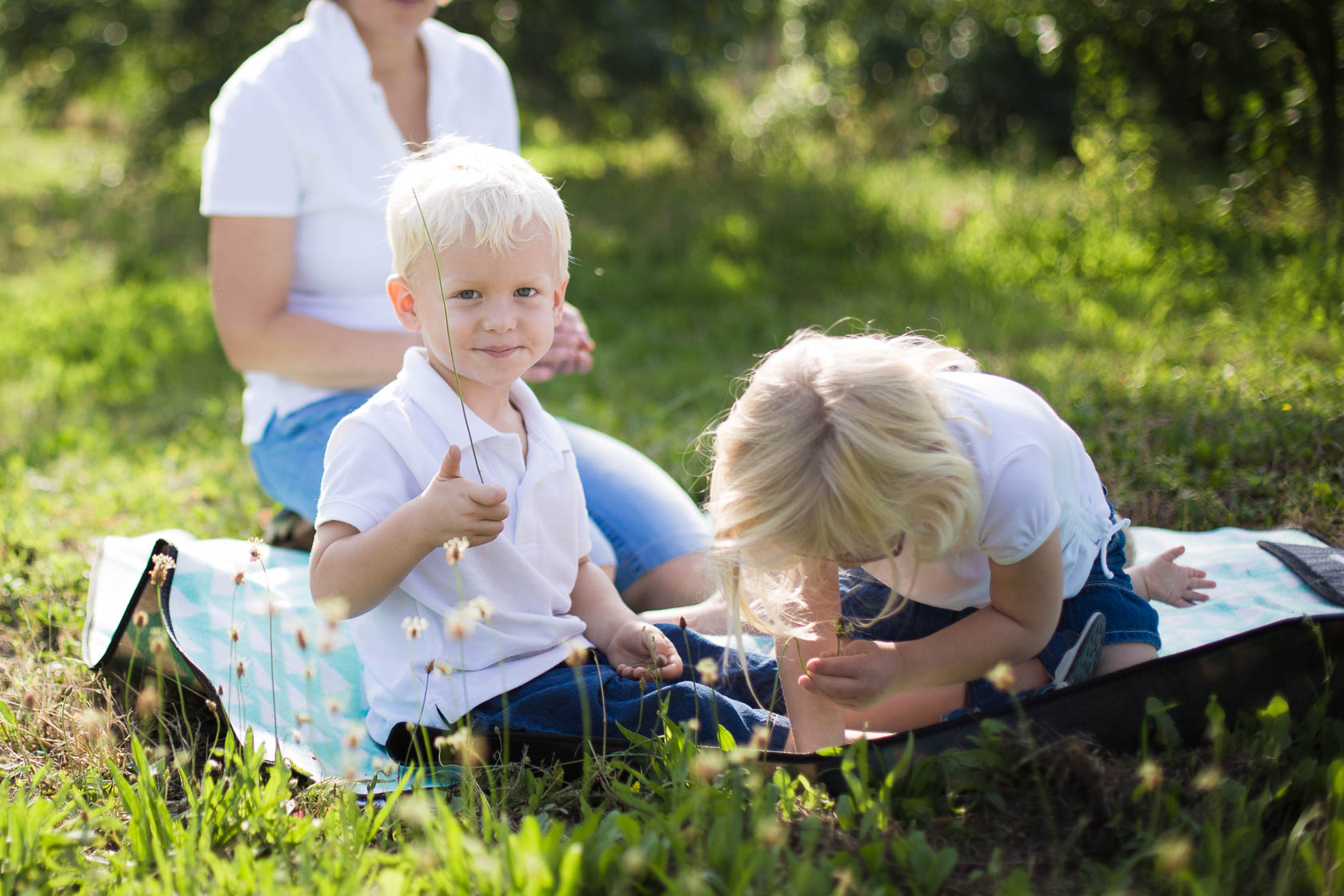 Familienfotos von Thea Philip Johannes Verena und Peter bei Speyer