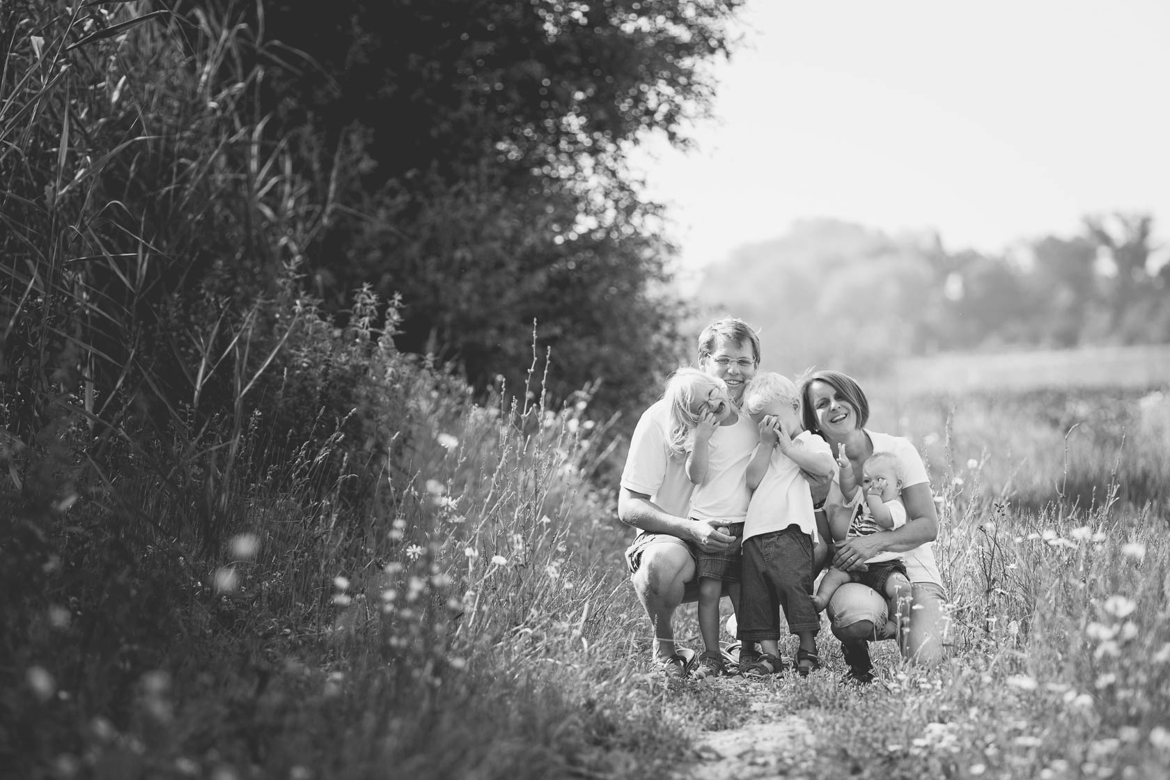 Familienfotos von Thea Philip Johannes Verena und Peter bei Speyer