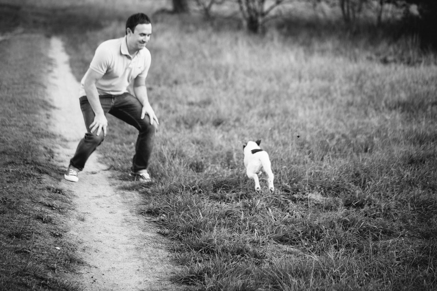 Paarfotos mit Hund in der Natur