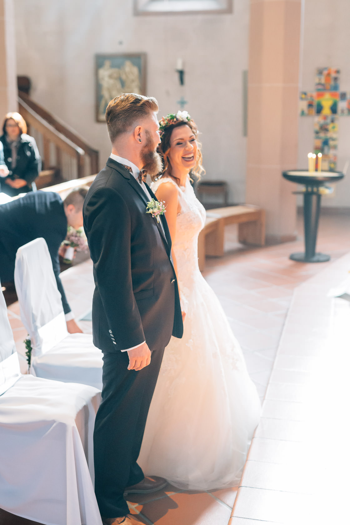 Boho Hochzeit in Waghaeusel Kirchliche Trauung in Wiesental