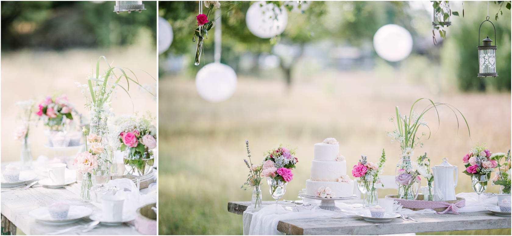 Styled Wedding Shoot Bridal Inspiration DIY und Pastell Torte und Tischdekoration