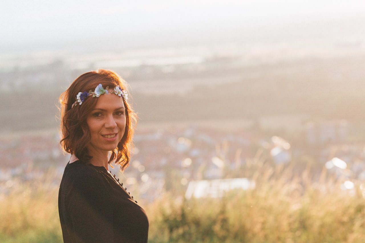Engagement Shoot Michaelsberg bei Bruchsal Boho Style Sonnenuntergang