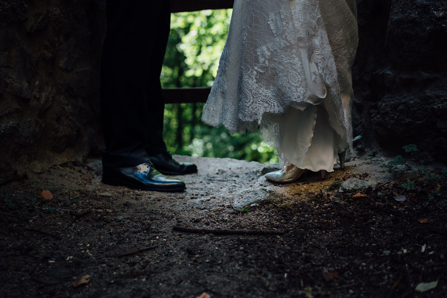 Hochzeitsfotograf Odenwald Burgruine Rodenstein Janina und Henrik Paarfotos auf der Burgruine