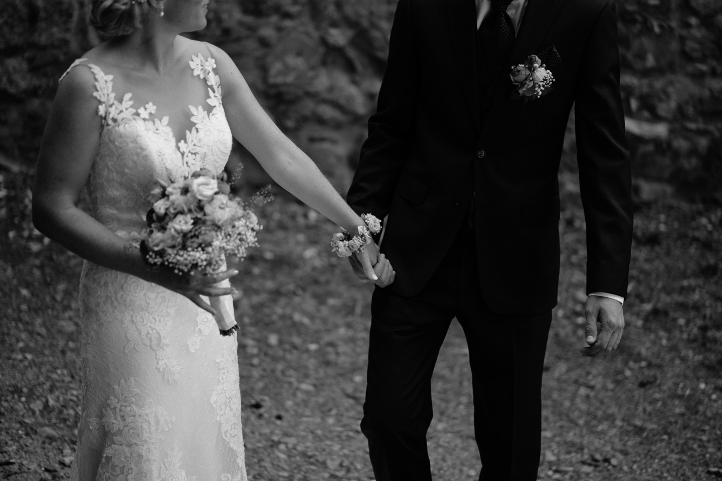 Hochzeitsfotograf Odenwald Burgruine Rodenstein Janina und Henrik Paarfotos auf der Burgruine