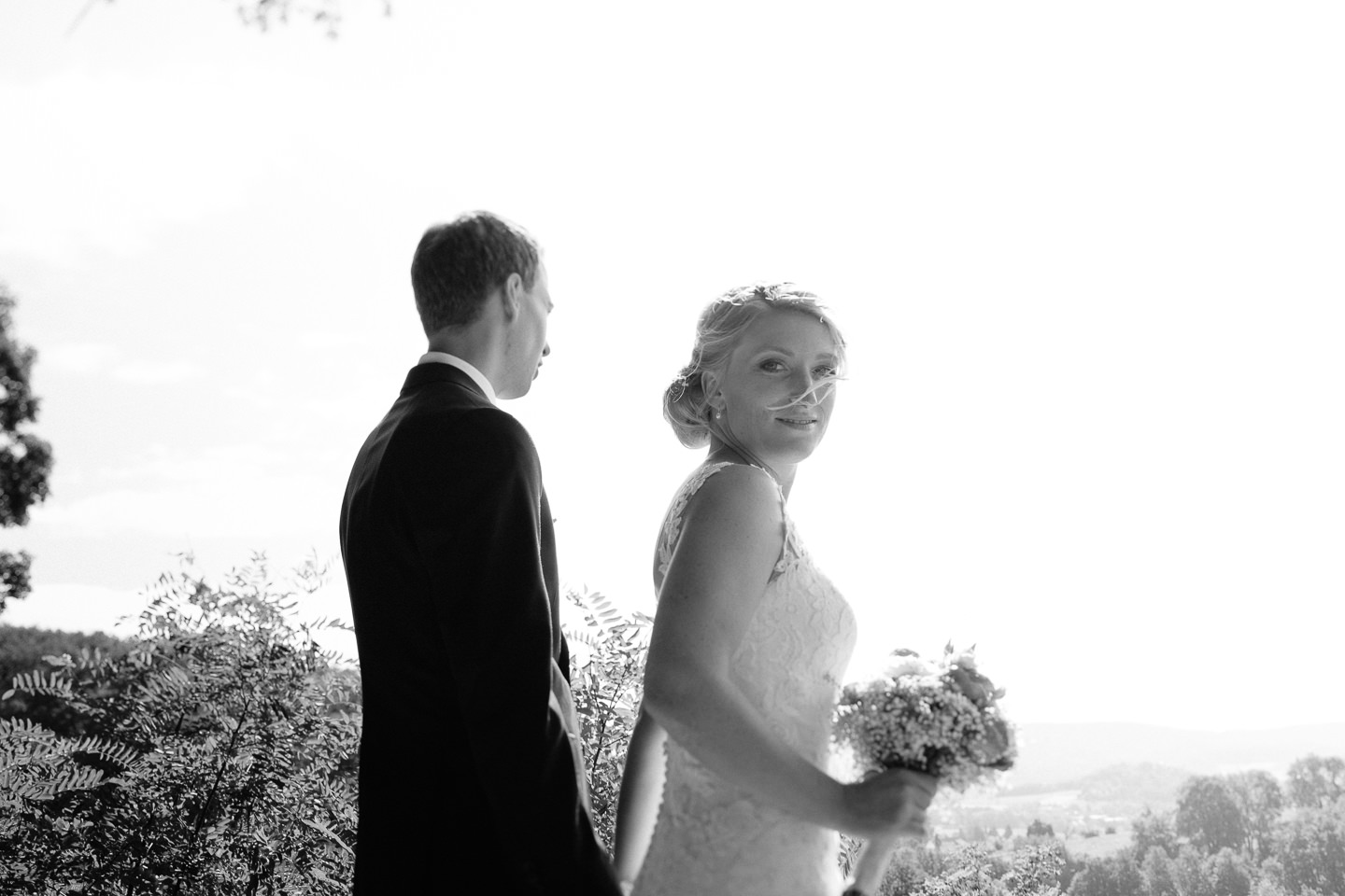 Hochzeitsfotograf Odenwald Burgruine Rodenstein Janina und Henrik Paarfotos auf der Burgruine